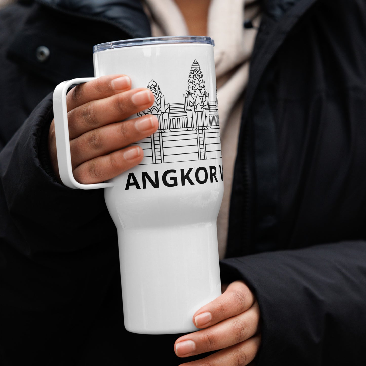 Angkor Wat Heritage Travel Mug with Handle