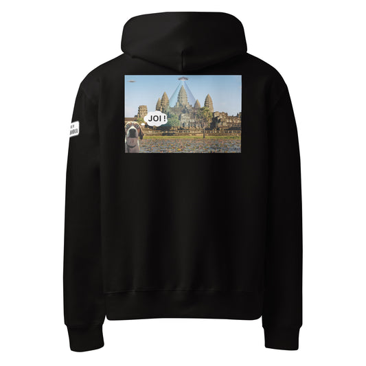 JOI Hoodie – Funny Dog UFO Angkor Wat Design | Allstar Kustoms