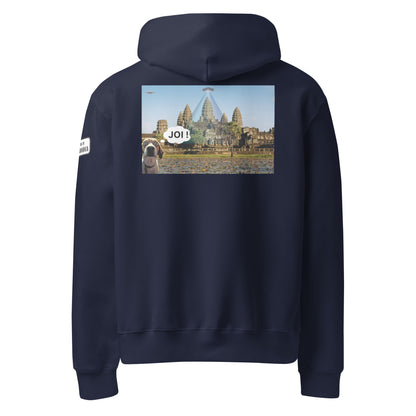 JOI Hoodie – Funny Dog UFO Angkor Wat Design | Allstar Kustoms