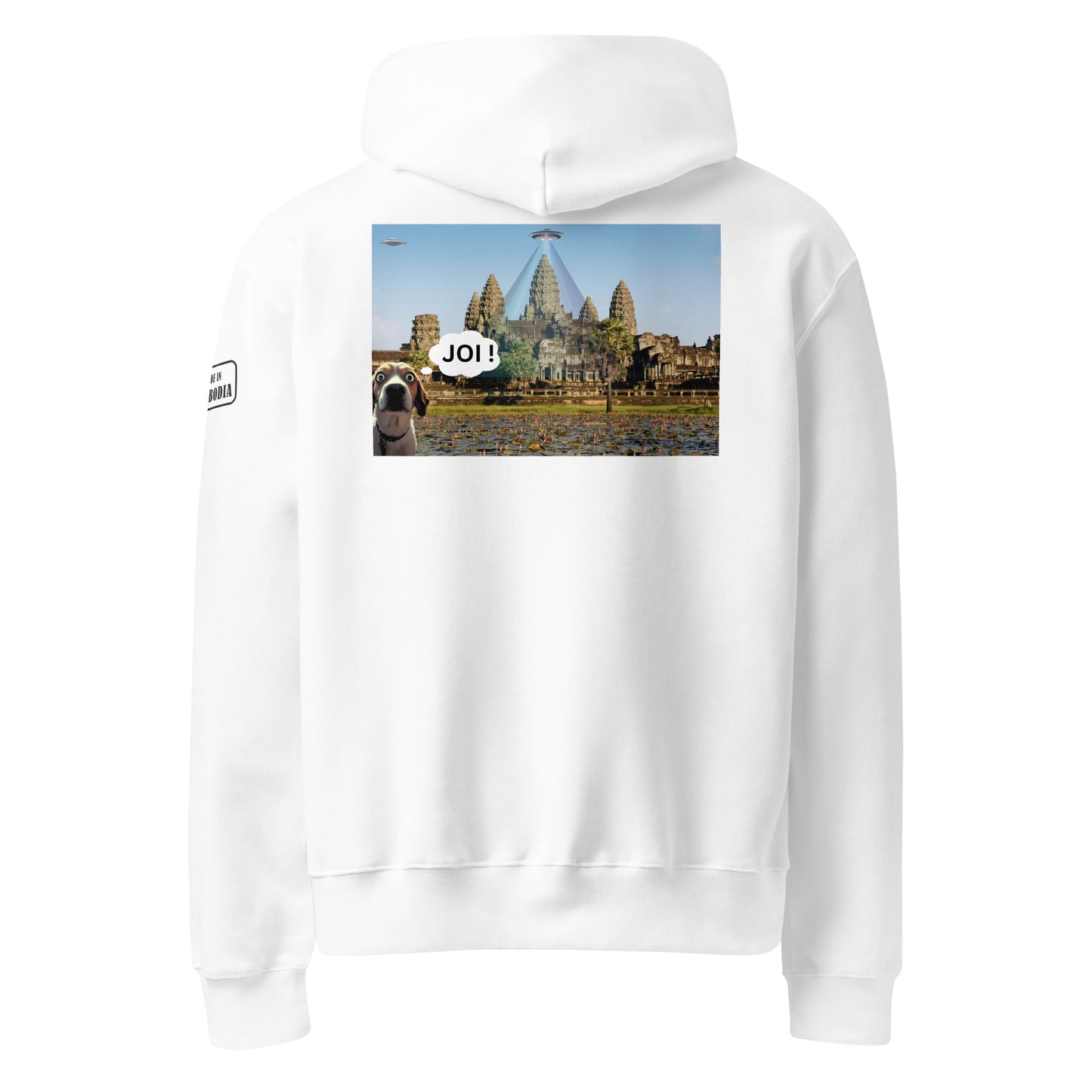 JOI Hoodie – Funny Dog UFO Angkor Wat Design | Allstar Kustoms