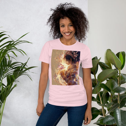 Golden Goddess Lotus Spiritual Unisex T-Shirt | DTF Print by Allstar Kustoms