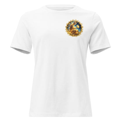 Golden Buddha Lotus – Spiritual Women’s Relaxed Tee